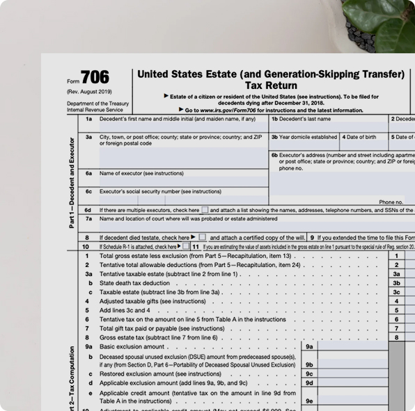 IRS Form 706, the United States Estate and Generation-Skipping Transfer Tax Return.
